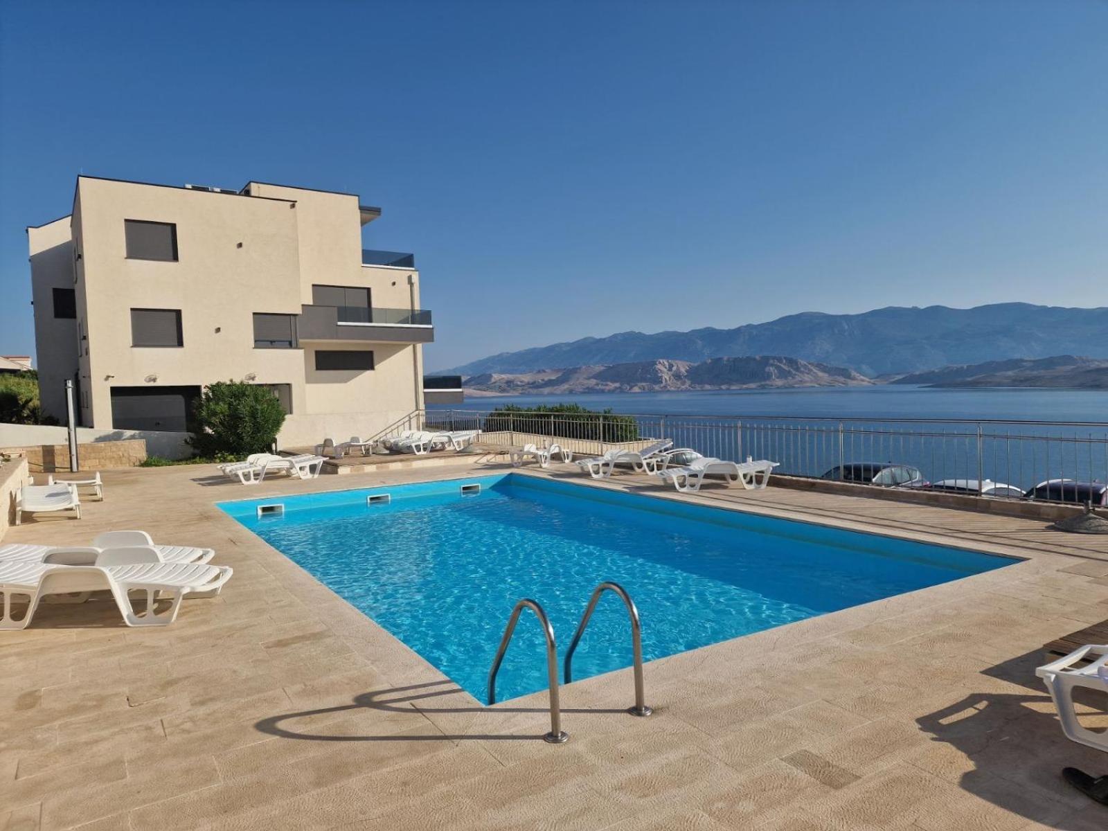 Studio Apartma Pag Blue Ocean 1 With Sea View Паг Екстериор снимка